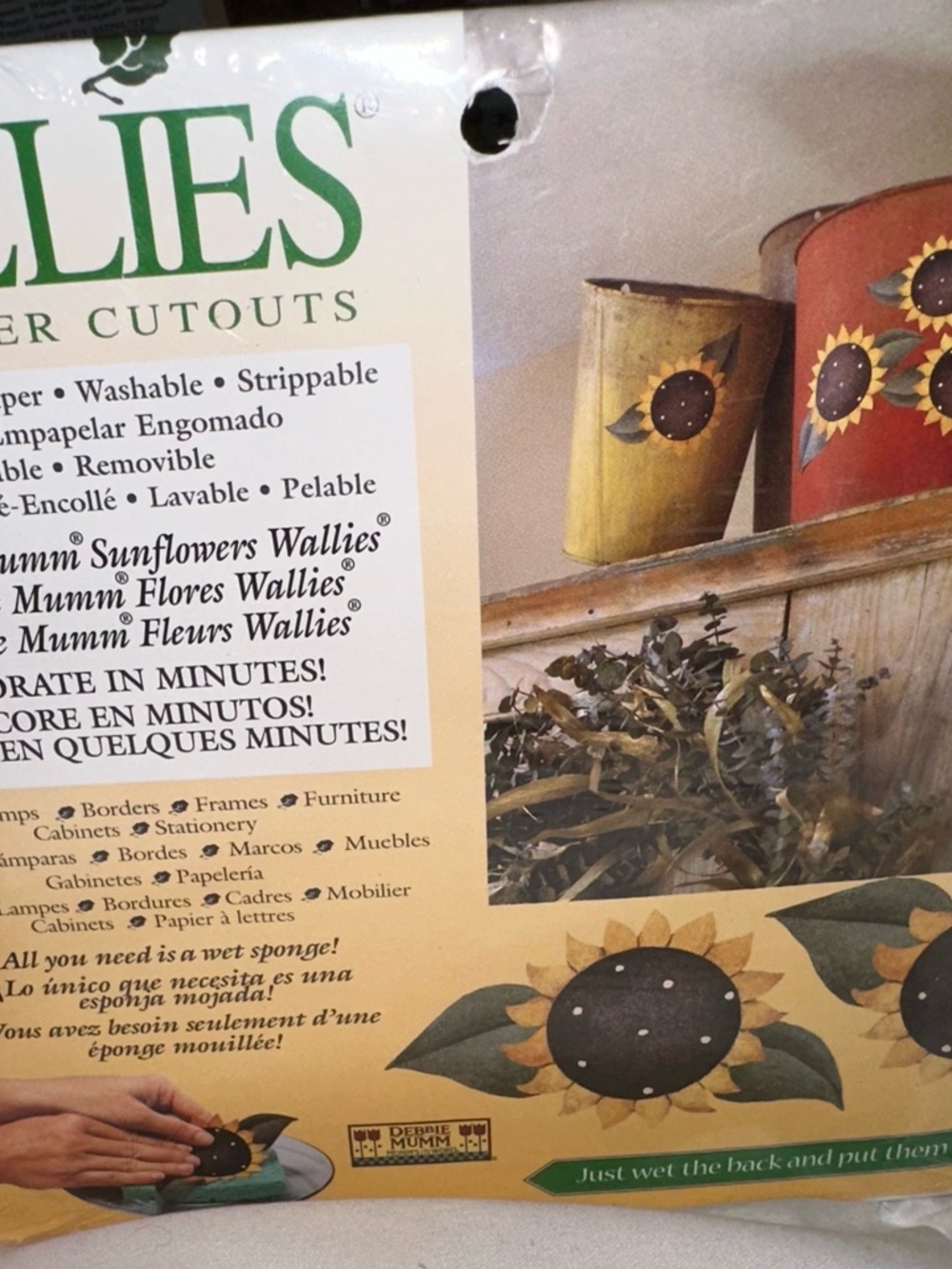Sunflower Wallies Peel & Stick Wall Decals - Yellow/Brown